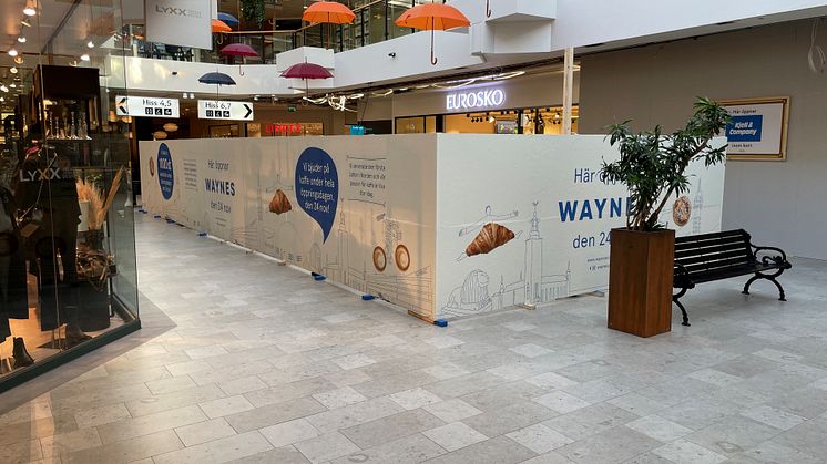 Waynes Coffee öppnar en ny mötesplats för besökarna i Mörby Centrum