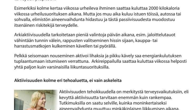 Arkiaktiivisuus terveyden edistäjänä