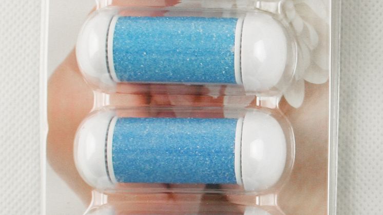 Refill sliprulle till elektriskfotfil förpackningen