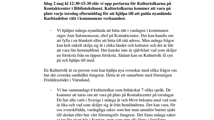 Kulturtolkar hjälper nyanlända Karlstadsbor att hitta rätt i kommunen
