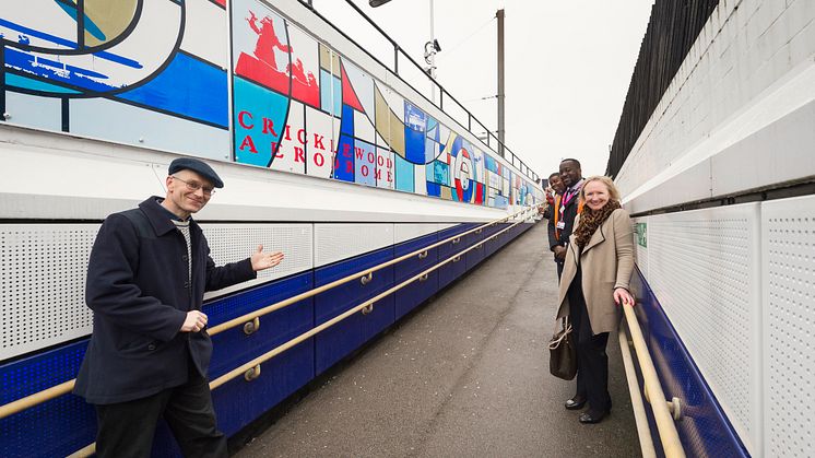 A new 24-metre mural has been unveiled at Thameslink's Cricklewood station - MORE IMAGES AVAILABLE TO DOWNLOAD BELOW