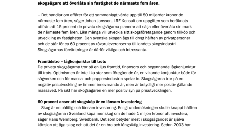 Skogsbarometern – Svealand