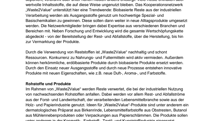 Factsheet ZIM-KN Waste2Value