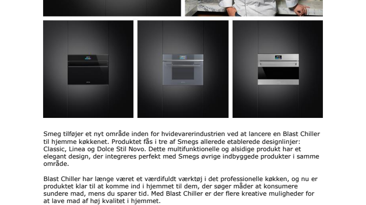 Smeg lancere Blast Chiller til hjemmet