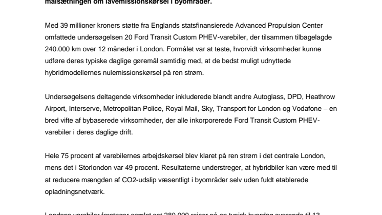 Hybridvarebiler kan være svaret på nulemissionszoner