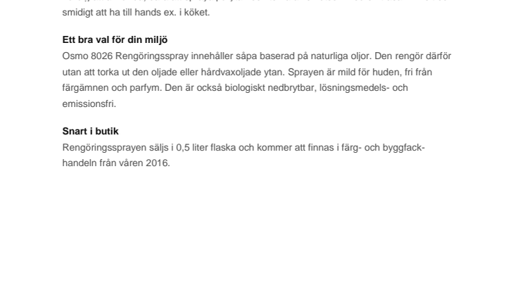 Osmo Rengöringsspray inomhus