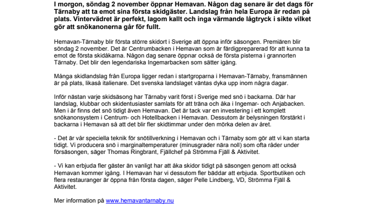 Skidsäsongen har börjat!