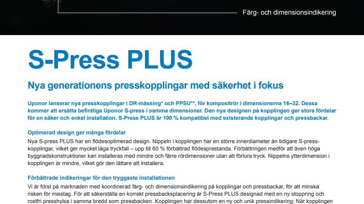 Den nya generationen presskopplingar