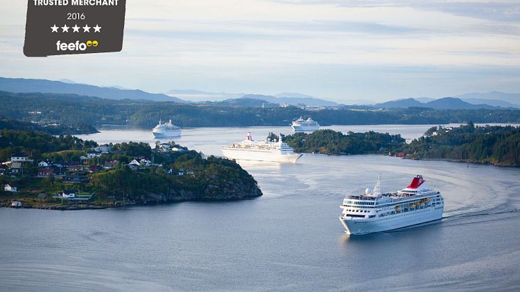 ​Fred. Olsen Cruise Lines is proud to be recognised as a Feefo ‘Gold Trusted Merchant’, for the third year in a row