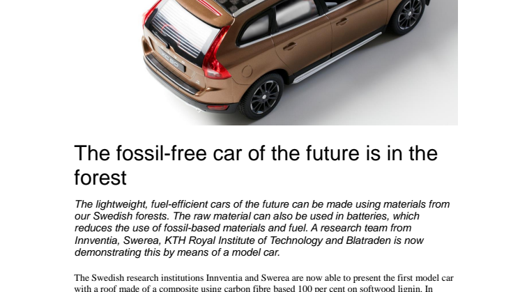 The fossil-free car of the future is in the forest