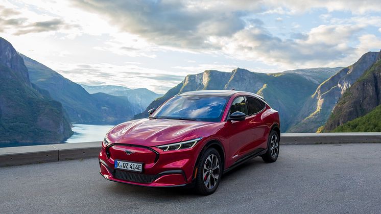 Mustang Mach-E 2020 Norge Oslo Bergen Aurland Flåm