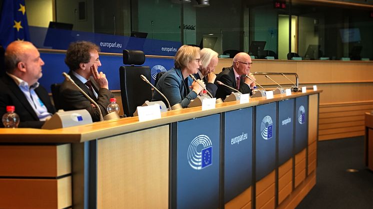 Julie Girling MEP (centre) introduces the panel at the IDEA Annual Review 2019