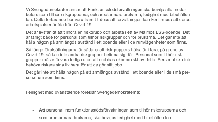 Skydda riskgrupper bland personal i LSS-boenden