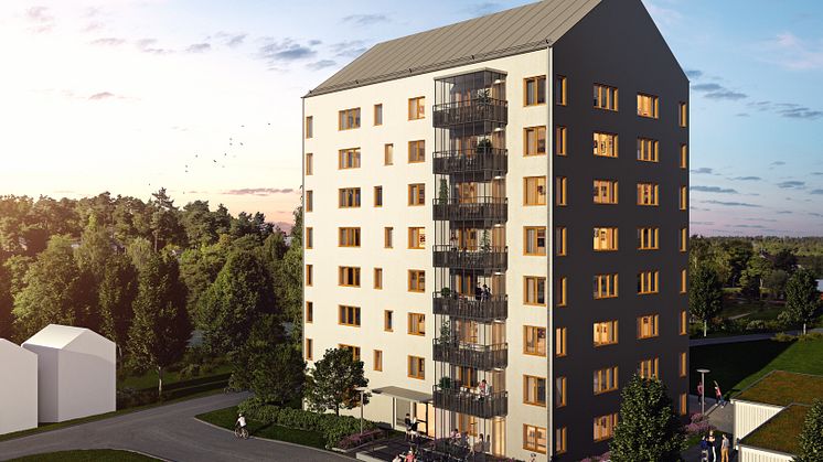 Illustrationsbild av HSB brf Strandängen vid Svartå Strand i Mjölby
