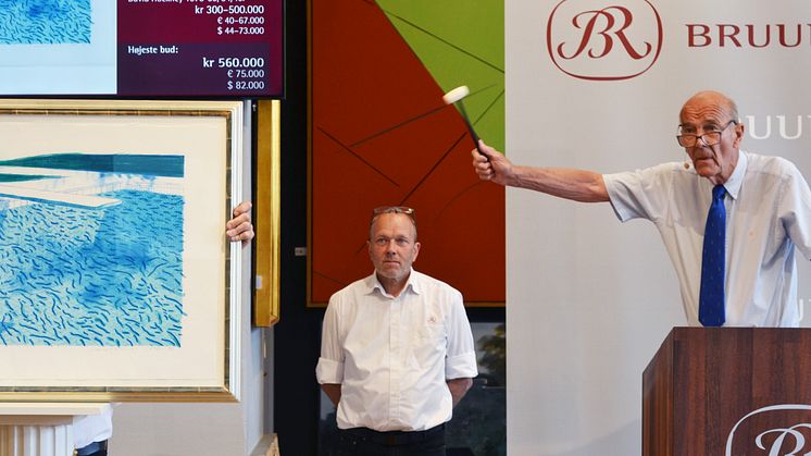David Hockney-litografi sætter rekord hos Bruun Rasmussen