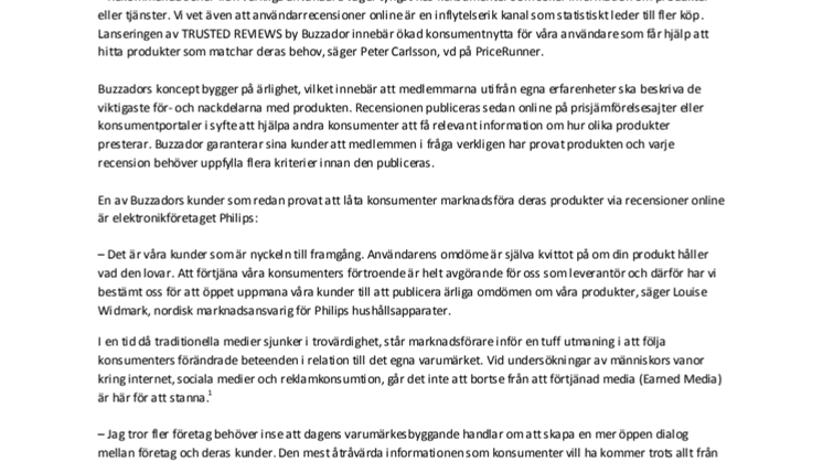 Konsumentrecensioner allt viktigare som säljkanal