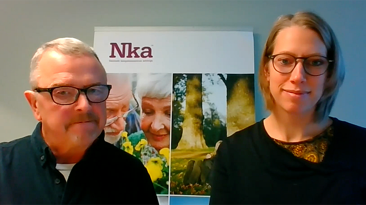 Mats Ewertzon och Ingrid Lindholm från Nka föreläste om Blandade Lärande Nätverk under Anhörigriksdagen.