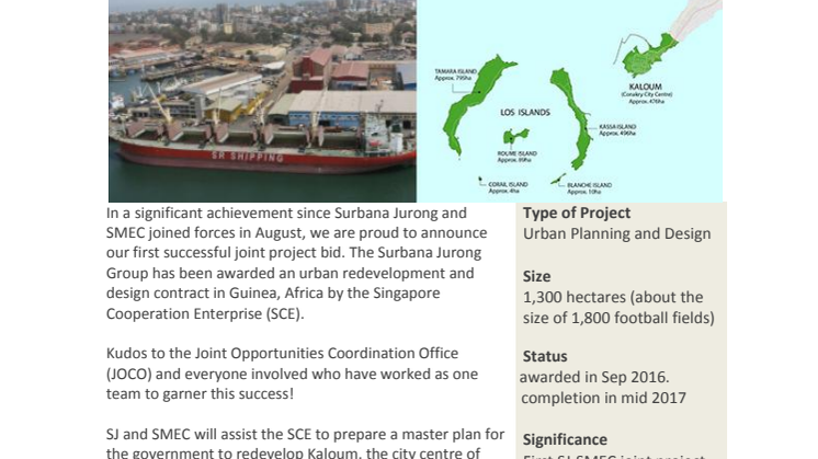Surbana Jurong and SMEC win first joint bid in Africa