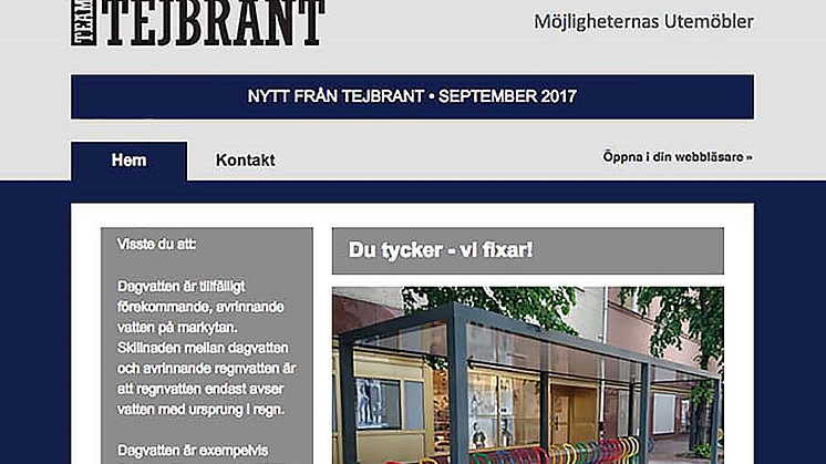 Nyhetsbrev, september 2017