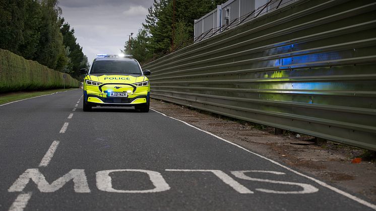 Ford Mustang Mach-E politibilkonsept Ford Mustang Mach-E police car at Safeguard SVP 2021