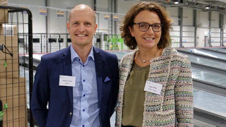 Brings koncernchef Tone Wille och terminalansvarig Niclas Coster