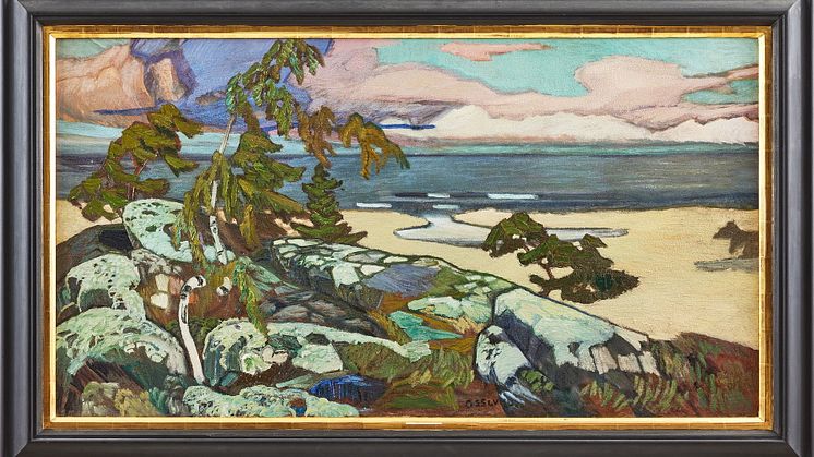 HELMER OSSLUND. Indalsälven - höststämning i Norrland