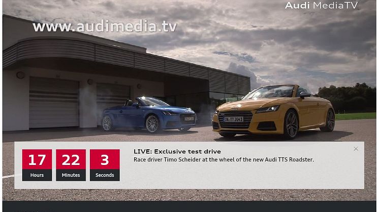 Audi MediaTV:  Følg med LIVE på Paris Motor Show!