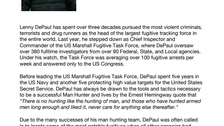 Hunting Hitler: Lenny DePaul