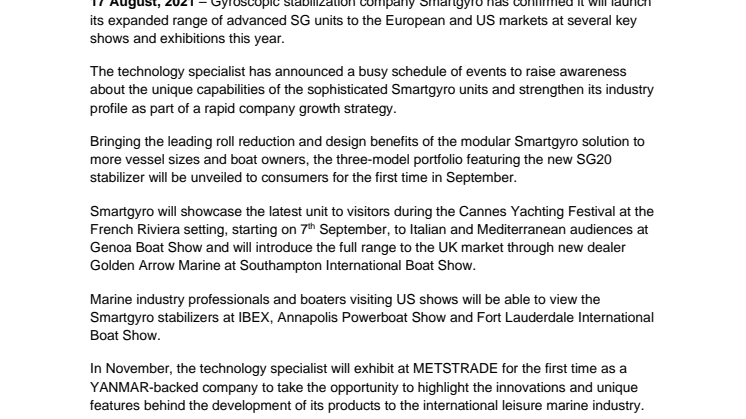 17 August 2021 - Smartgyro to Launch Expanded Range of Stabilizers.pdf