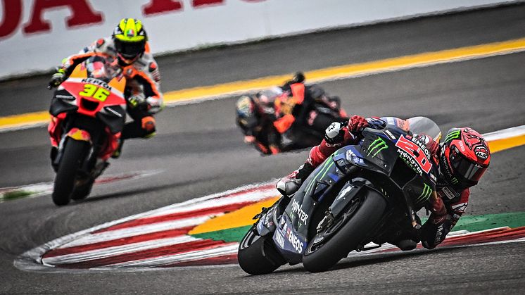 3位表彰台を獲得した#20 F・クアルタラロ（YZR-M1）