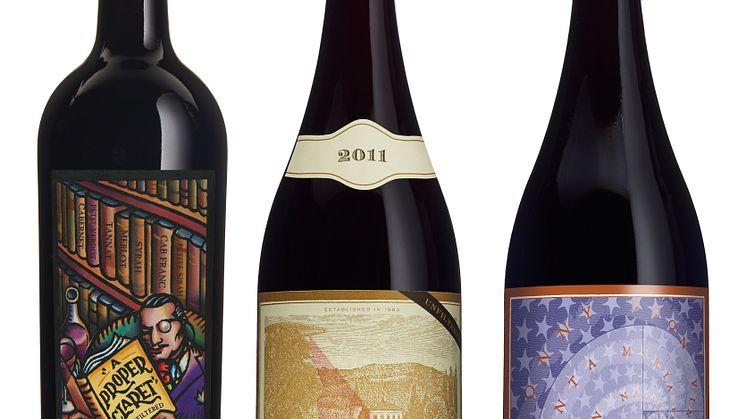 Trio viner från Bonny Doon Vineyards på Systembolaget.