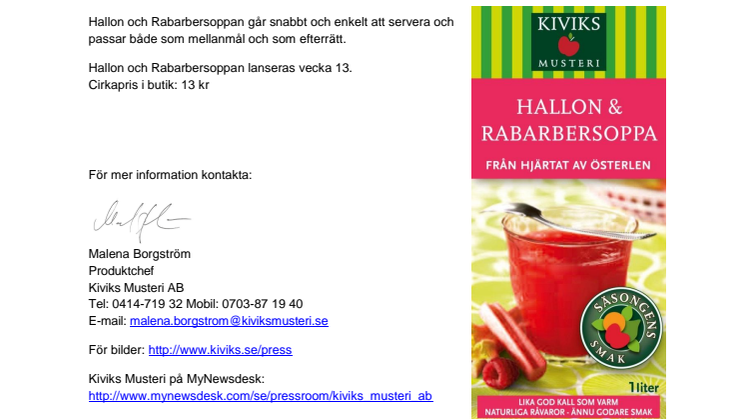 Ny soppa med smak av sommar