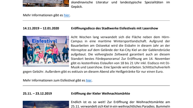 Veranstaltungen im November 2019