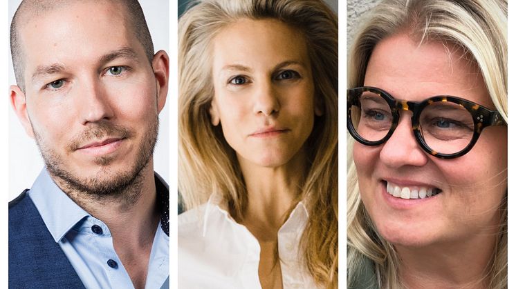 Giovanni Leoni (tv),  Anna Felländer (mitten) och Maria Stellinger Ernblad (th)