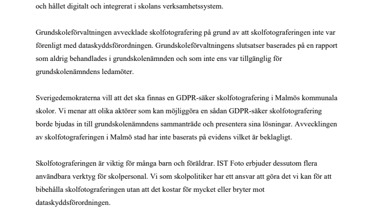 GDPR-säker skolfotografering är möjlig