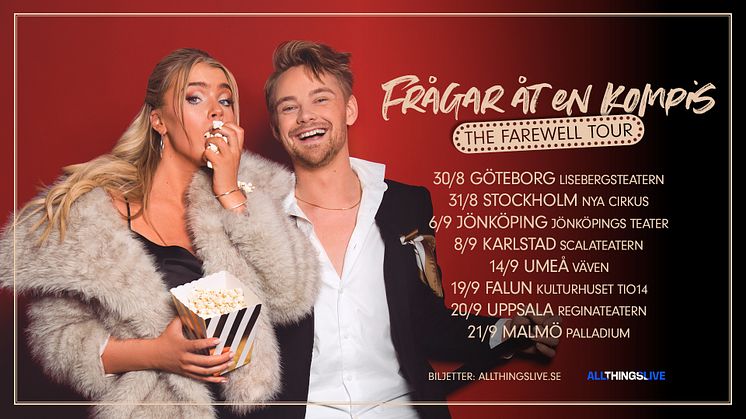 Kristina "Keyyo" Petrushina och Hampus Hedström bjuder in till avskedsturné med “Frågar åt en kompis – The Farewell Tour”