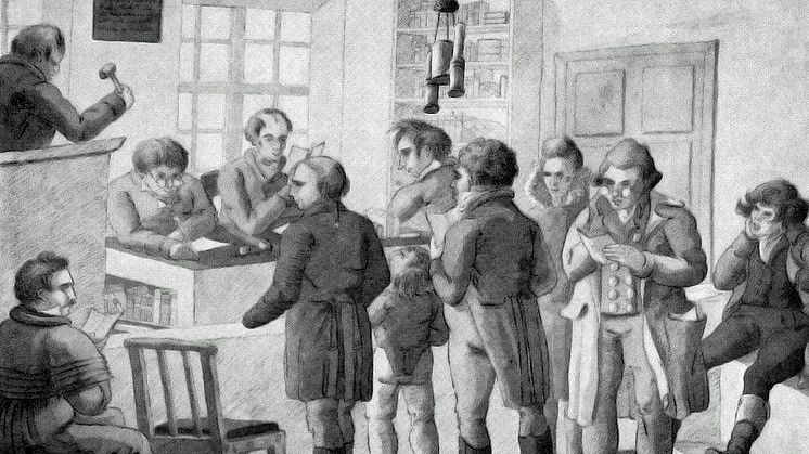 Book auction in 1821