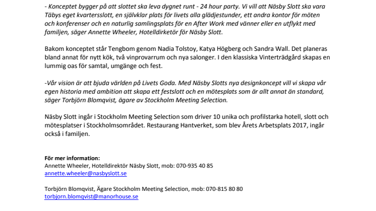 24 Hour Party på Näsby Slott