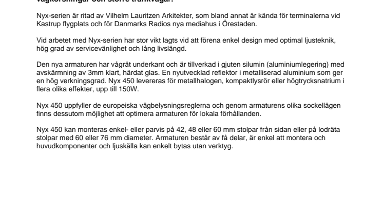 Fox Design presenterar Nyx 450
