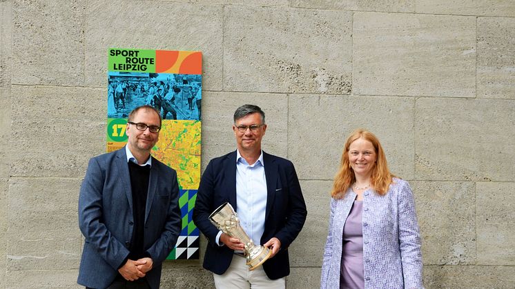 Eröffnung Sportroute Station 17 - v.l. Dr. Anselm Hartinger, Knut Göbel, Antje Brodhun - Foto: Sophie Weinhold