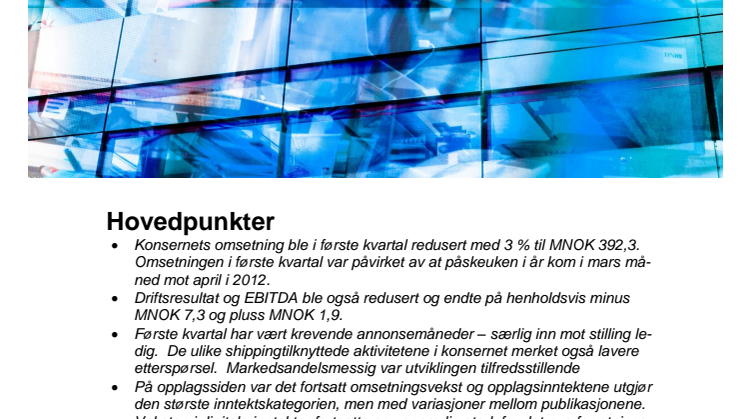 NHST Kvartalsrapport Q1 2013