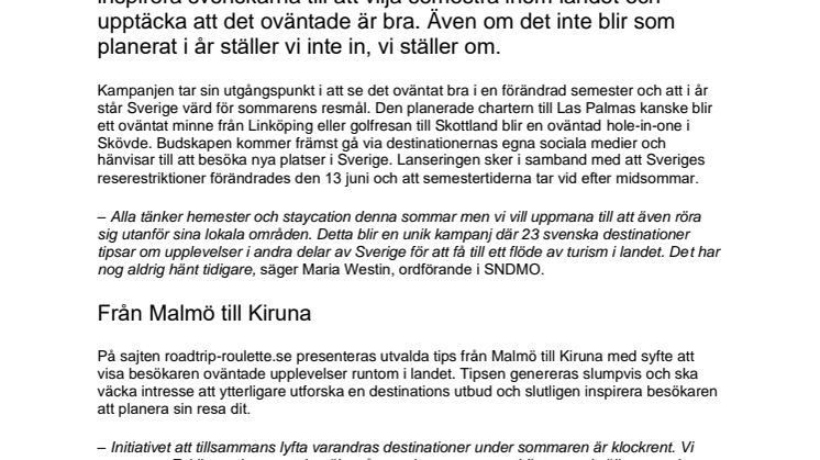 Eskilstuna deltar i unik kampanj för att stötta besöksnäringen i Sverige