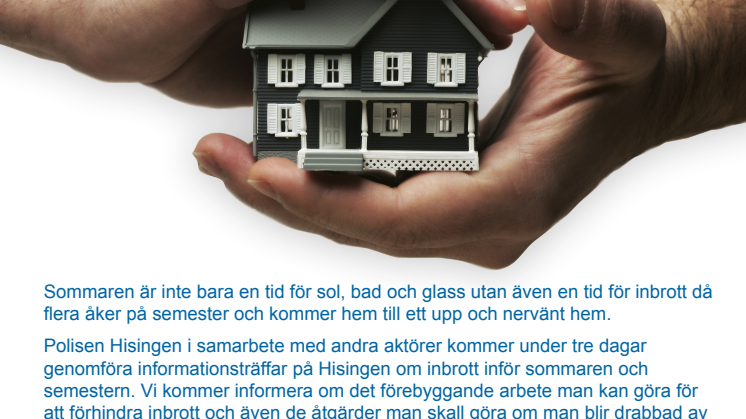 Trygga ditt hem - Polisen Hisingen i samarbete med SafeTeam