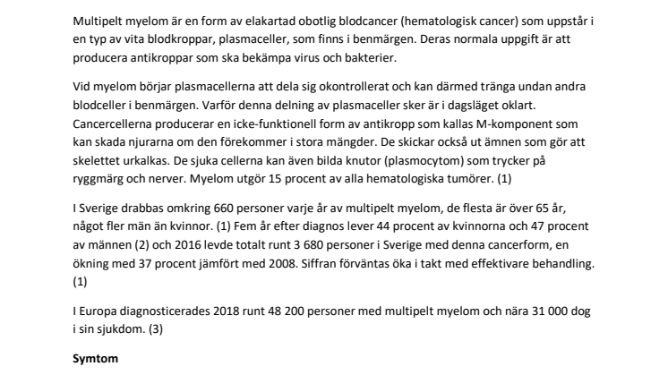 Faktablad multipel myelom