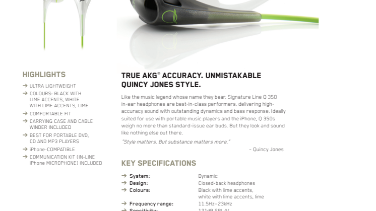 Specification Sheet - Q 350 (English)