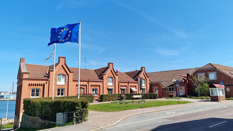 Flaggan hissad för Europa