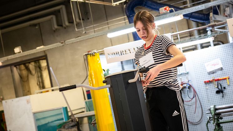Elev i gang med Skills Stafet