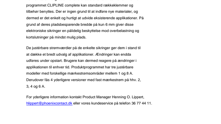 Pladsbesparende potentialfordeling på blot 6 mm