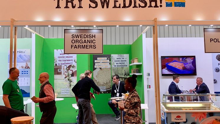 Ekologiska Lantbrukarna i Try Swedish-montern på Biofach