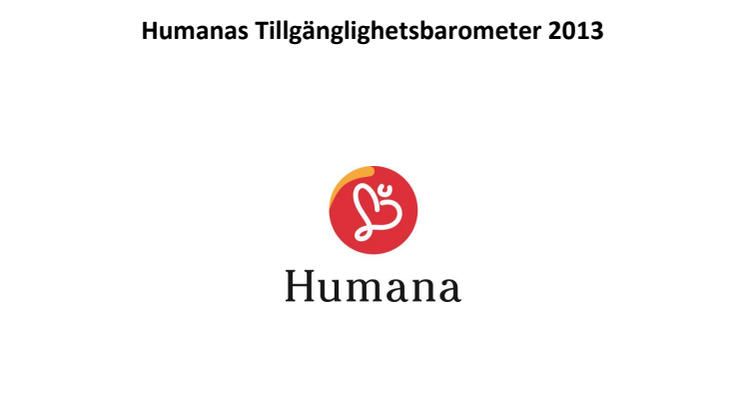 Humanas tillgänglighetsbarometer 2013